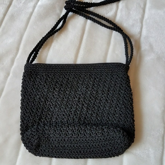 Crochet shoulder bag black - Picture 2 of 3